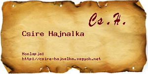 Csire Hajnalka névjegykártya