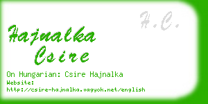 hajnalka csire business card